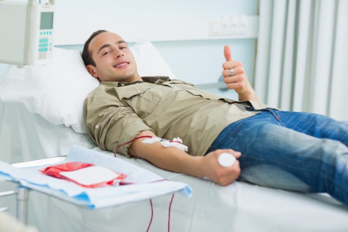 po darovaní krvi